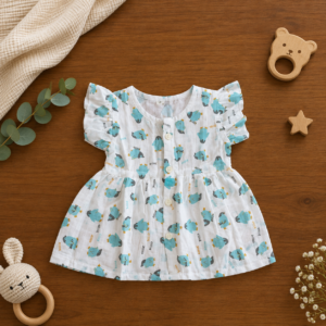 Muslin Frill Frock - Penguin