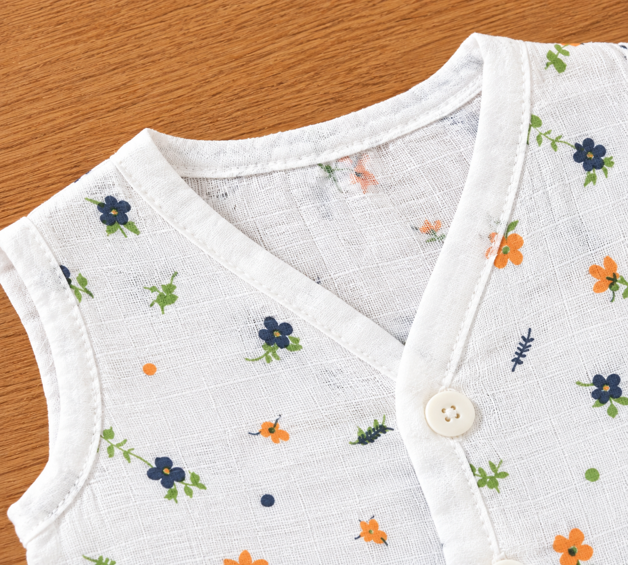 Muslin Button Jabla - Flower - Image 2