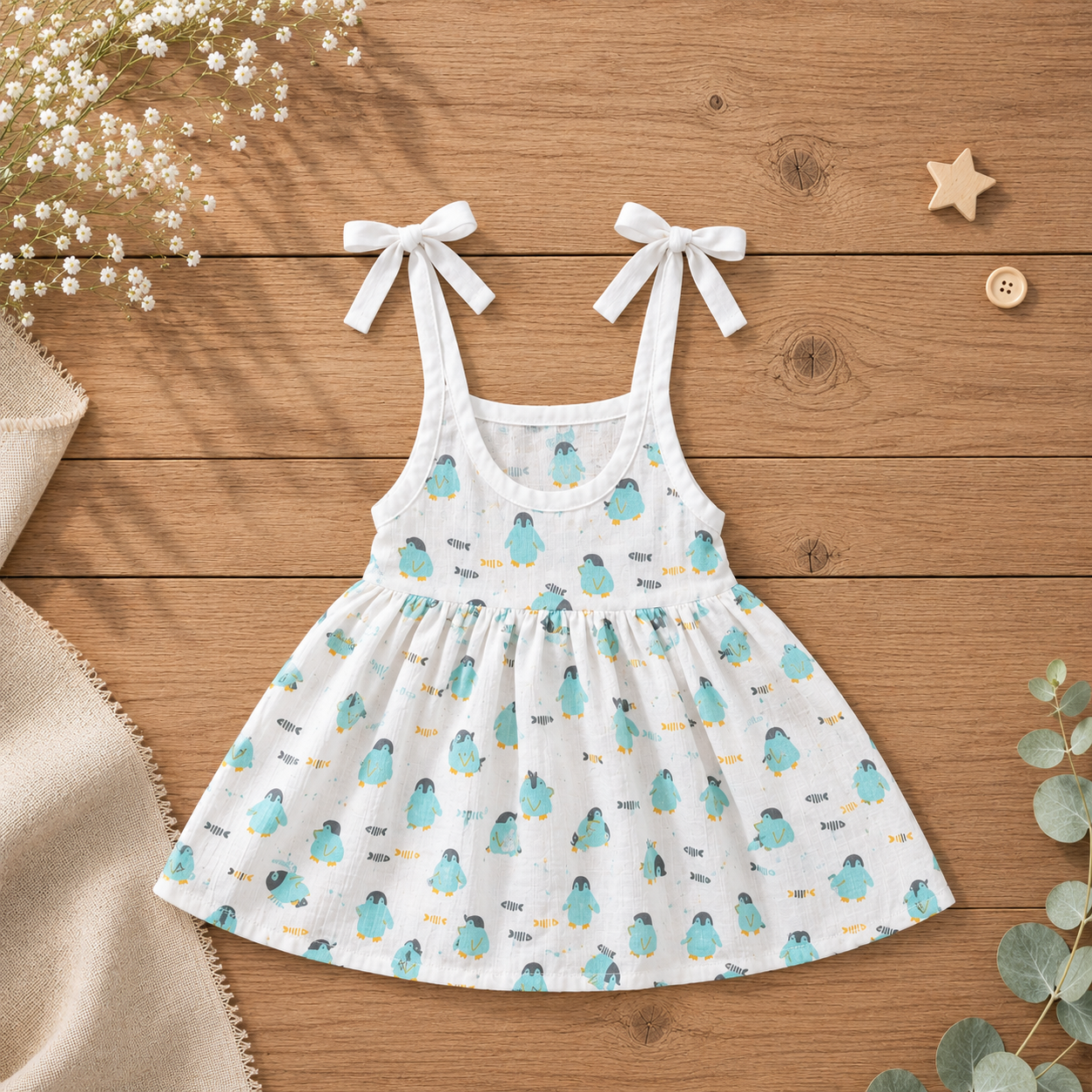 Muslin Knot Frock – Penguin